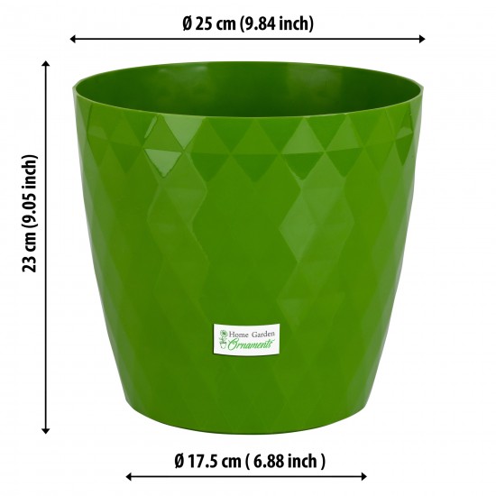 Green Crystal Flower Pot