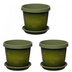 Set of 3 Olive Tree Keramo Flower Pot