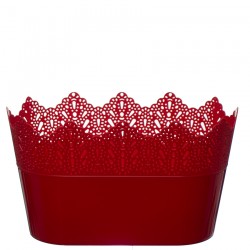 Flower Pots Oval CROWN-Red